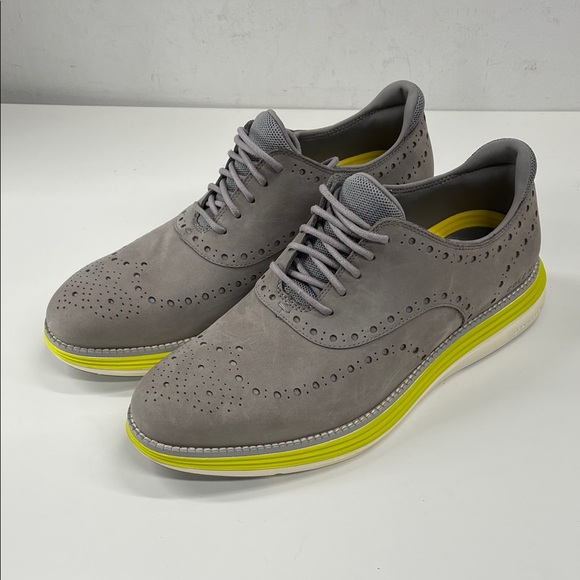 New Cole Haan Men’s Original Grand Ultra Wingtip Oxford in Grey Leather Size 9 main image 7